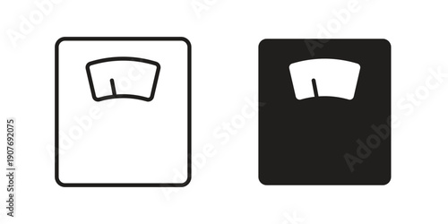 Weight scale icons collection. Line vector sign, symbol for web and mobile