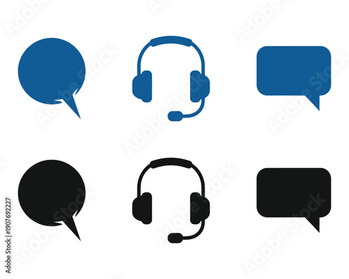 Customer Support and Chat Service Icons