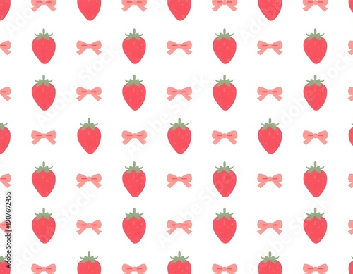 seamless pattern with strawberries