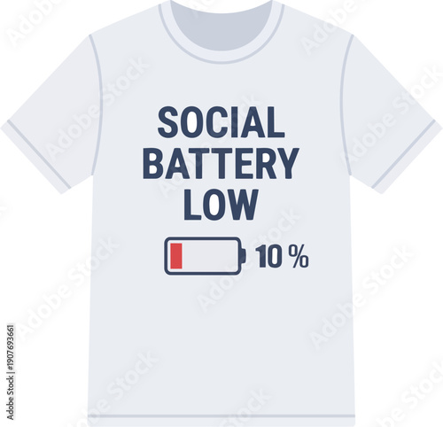 Funny introvert themed t-shirt design with humorous quote and quirky illustration, perfect for expressing a love of solitude.