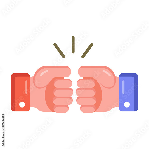 Icon showing business partners designed in flat style