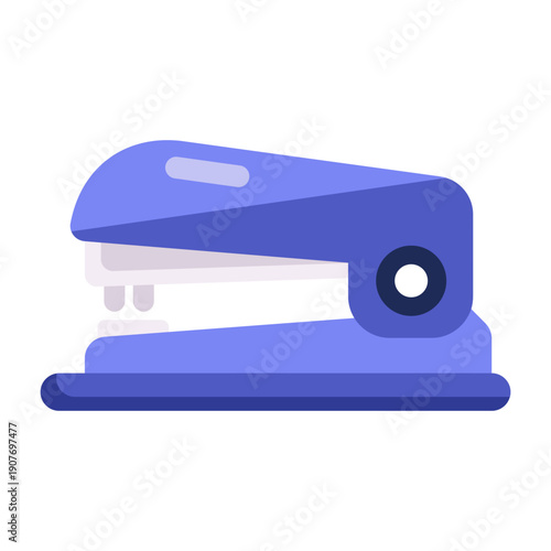 A flat style icon showing a stapler