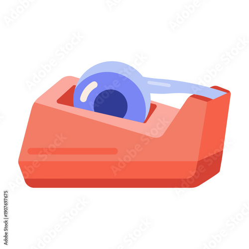 A flat style icon showing tape dispenser tool