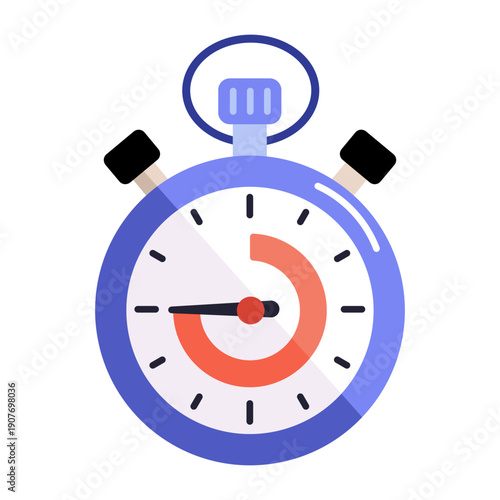 A flat style icon showing time tracking activity