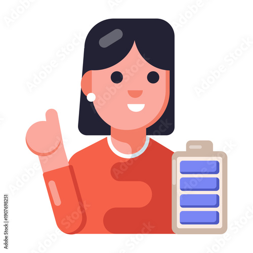 A flat style icon depicting employe reward