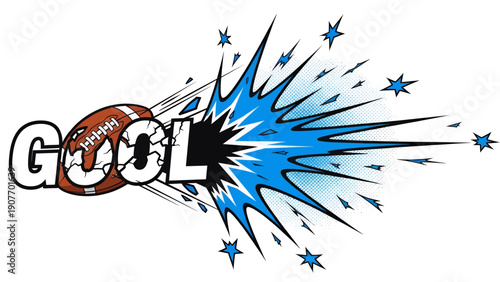 American Football Ball Explosion Effect.