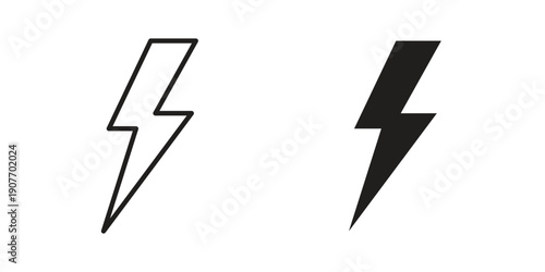Flash icon suitable vector symbol for graphic design, logo, web site, social media