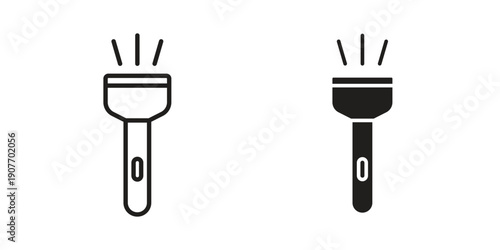 Flashlight icon suitable vector symbol for graphic design, logo, web site, social media
