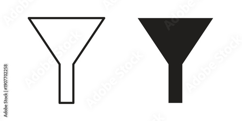 Funnel icon suitable vector symbol for graphic design, logo, web site, social media