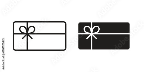 Gift card icon suitable vector symbol for graphic design, logo, web site, social media