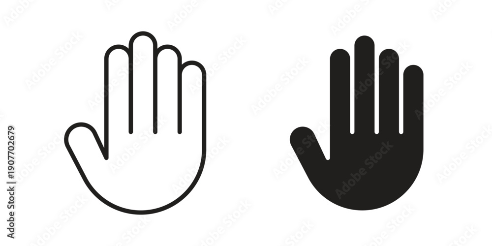 Fototapeta premium Hand icon suitable vector symbol for graphic design, logo, web site, social media