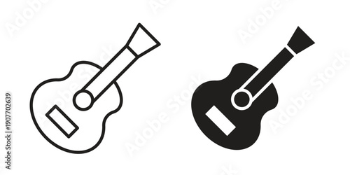 Guitar icon suitable vector symbol for graphic design, logo, web site, social media