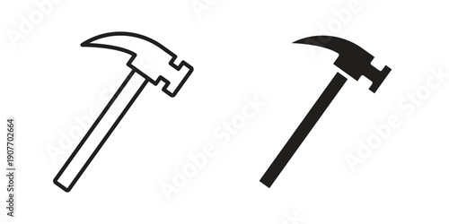 Hammer icon suitable vector symbol for graphic design, logo, web site, social media
