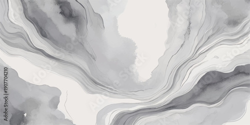 Abstract icy river and water landscape with sky and clouds