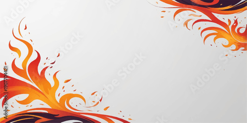 Abstract fiery background with flames and swirling patterns