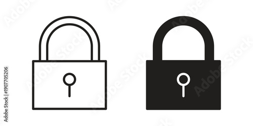 Lock icon suitable vector symbol for graphic design, logo, web site, social media