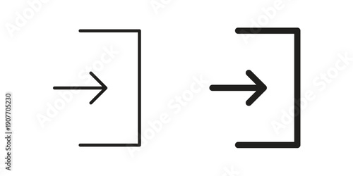 Log in icon suitable vector symbol for graphic design, logo, web site, social media