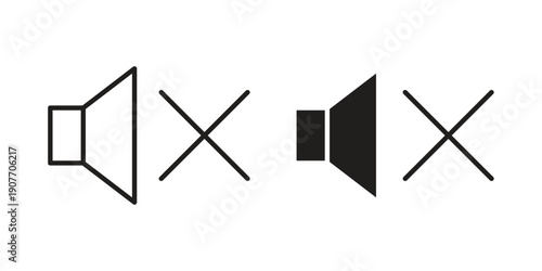 Mute icon suitable vector symbol for graphic design, logo, web site, social media