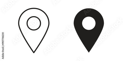 Navigation pin icon suitable vector symbol for graphic design, logo, web site, social media