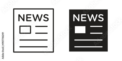 News icon suitable vector symbol for graphic design, logo, web site, social media
