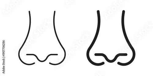 Nose icon suitable vector symbol for graphic design, logo, web site, social media