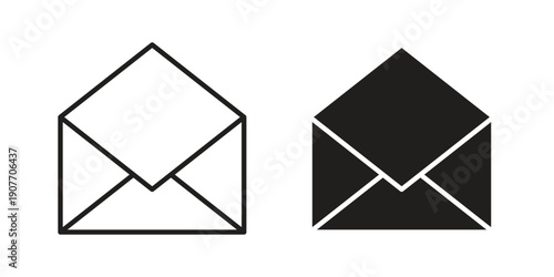 Open envelope icon suitable vector symbol for graphic design, logo, web site, social media