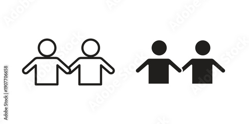 Partner icon suitable vector symbol for graphic design, logo, web site, social media