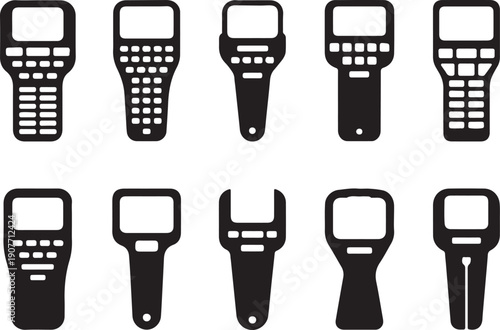 Collection of various mobile phone designs and shapes