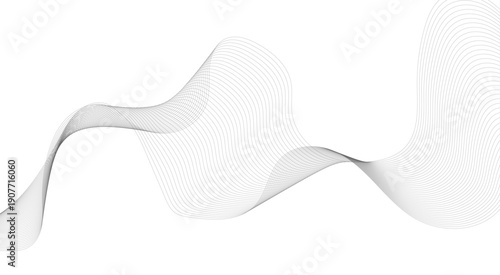 Abstract wave element for design. Digital frequency track equalizer. Stylized line art background. Vector illustration. Wave with lines created using blend tool.
