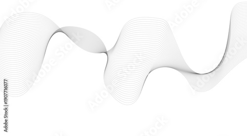 Abstract wave element for design. Digital frequency track equalizer. Stylized line art background. Vector illustration. Wave with lines created using blend tool.
