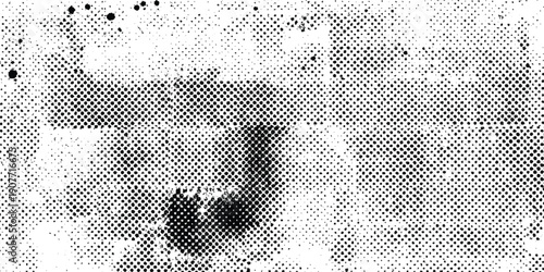 Abstract design with halftone dots background and texture background with a distressed design this vector design are dirty and scratches frame. Dust particle and dust grain texture .