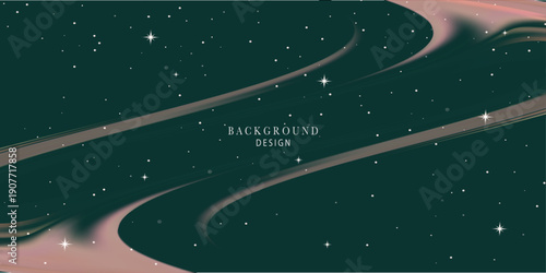 Green glowing energy bright particles abstract background