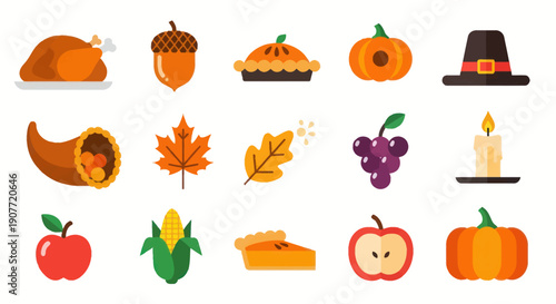 Thanksgiving feast autumn harvest elements