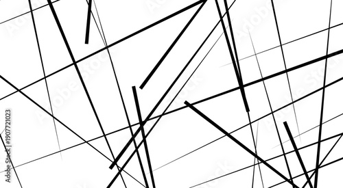 Random geometric line pattern on a transparent background. Random chaotic lines abstract geometric patterns of modern design.
