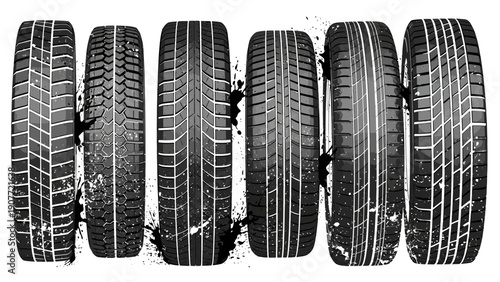 tire treads, car tires, black rubber, vehicle wheels, road grip