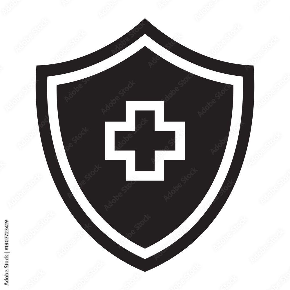 Fototapeta premium Health Insurance Protection solid icon