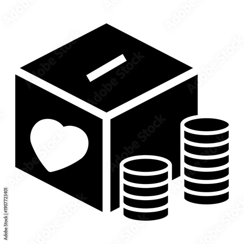 Charity Fundraiser solid icon