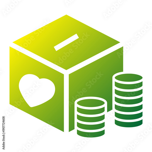 Charity Fundraiser green gradient icon