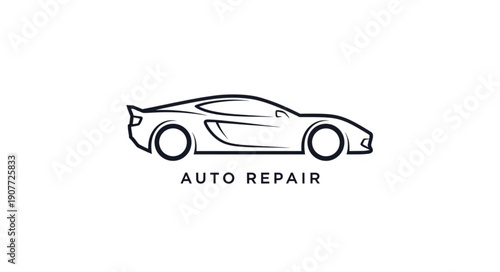 Car Auto Repair Service Illustration.
