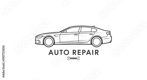 Car Auto Repair Service Illustration.