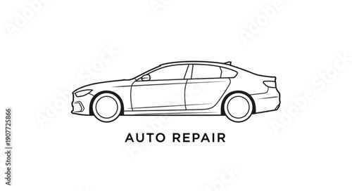 Car Auto Repair Service Illustration.