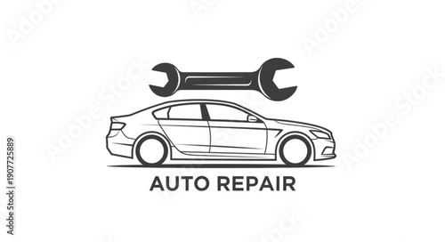 Car Auto Repair Service Illustration.