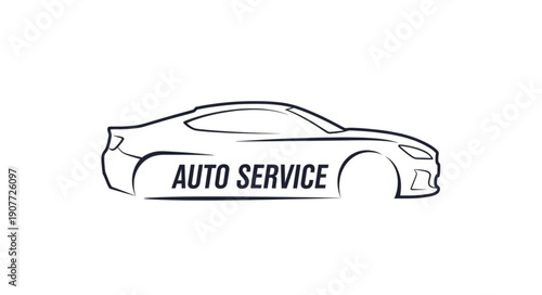 Car Auto Service Illustration Design.