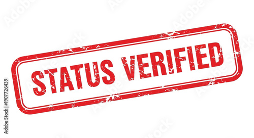 A rectangular red stamp displays the word verified in bold white capital letters suggesting approval or authentication high quality professional detailed