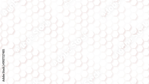Hexagon white background. Geometric grid. Honeycomb texture. Honey wallpaper. Hex structure. Mosaic wall. Seamless Hexagon Geometric Pattern Background. 
