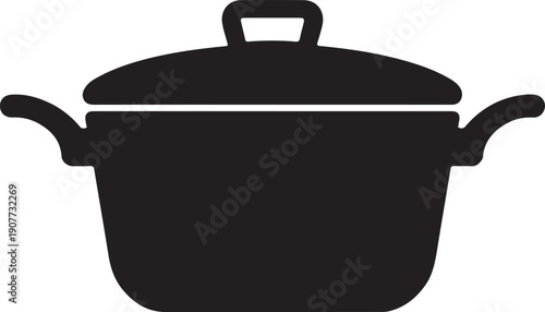 Cooking pot or stockpot, stock pot flat vector icon for cooking apps and websites