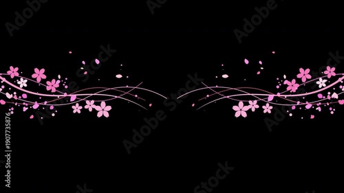 テロップ効果 上下移動可 桜 春