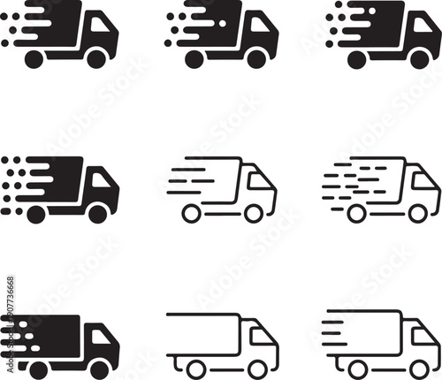 DELIVERY TRUCK ICONS 01
