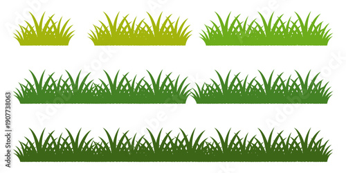 green grass illustration, sustainable grass nature, grass design in flat style	
