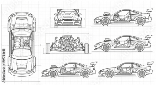 Car Design Sketches and Illustrations.